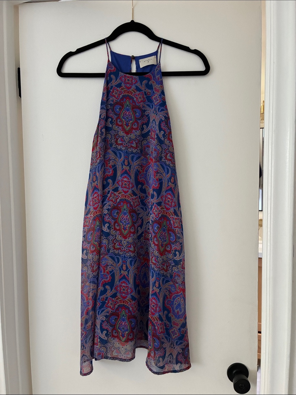 Everly Blue Paisley Halter Mini Dress